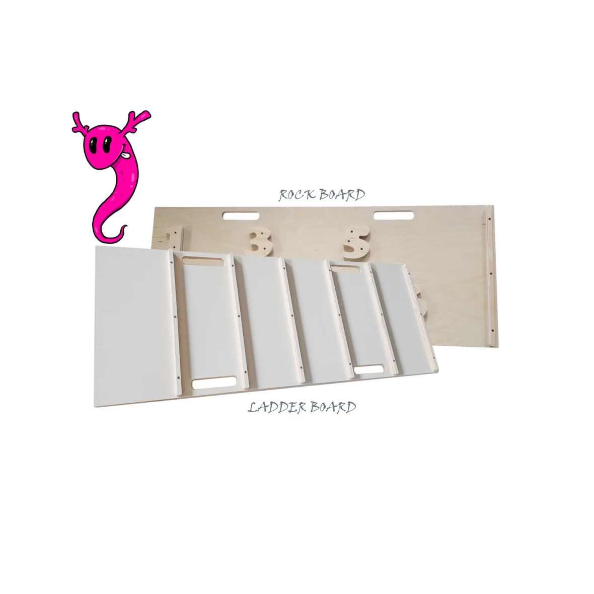 Board for pikler triangle – slide and rock/ladder wall 2 in 1