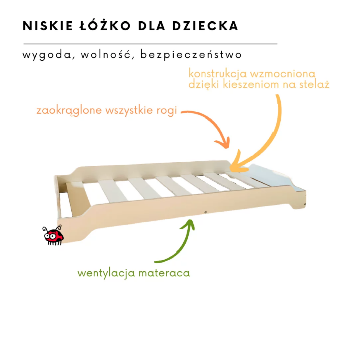 ŁÓŻKO DLA DZIECI (1-8 roku życia)