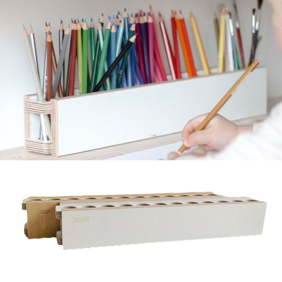 Montessori wood pencil holder, crayon holder