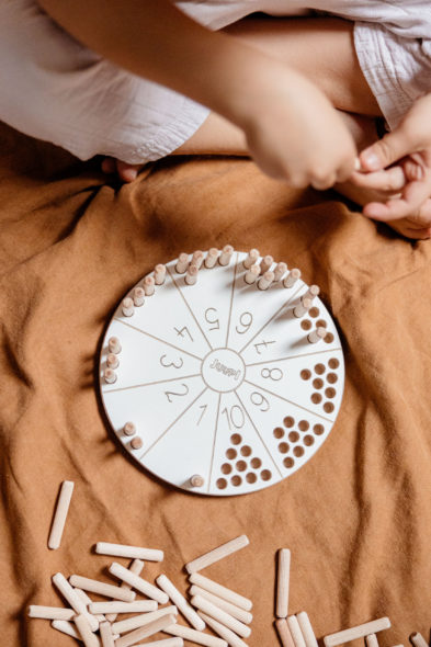 cyfrowe koło zabawka montessori