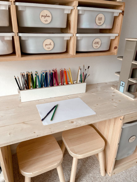 sorter na kredki Juupi drewniany